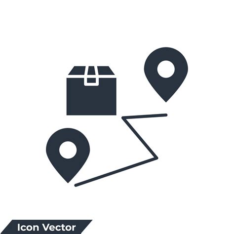 parcel tracking icon logo vector illustration. Track order symbol ...