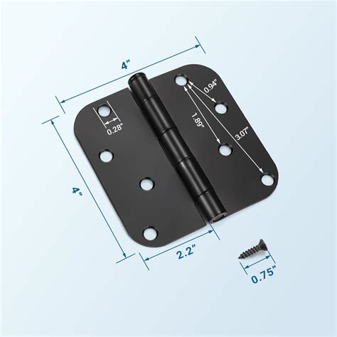 Snapklik.com : 3 Pack 4 Inch Black Door Hinges Interior/Exterior Door ...