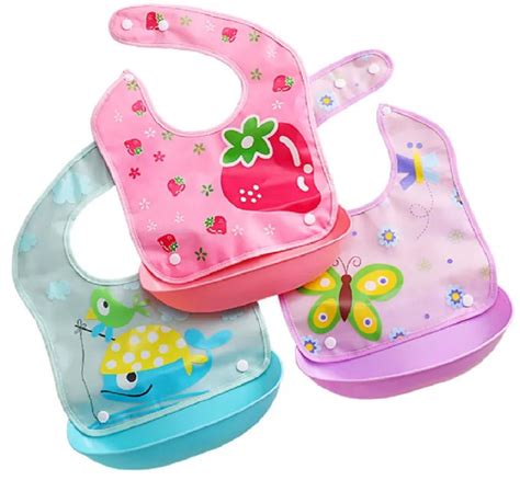 BabyGo Silicone Baby Bibs | Adjustable Neckline Feeding Apron Bibs ...