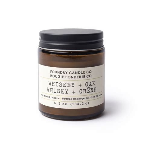 Foundry Candle Co. 6.5oz. Soy Blend Scented Jar Candle, Color: Whiskey ...