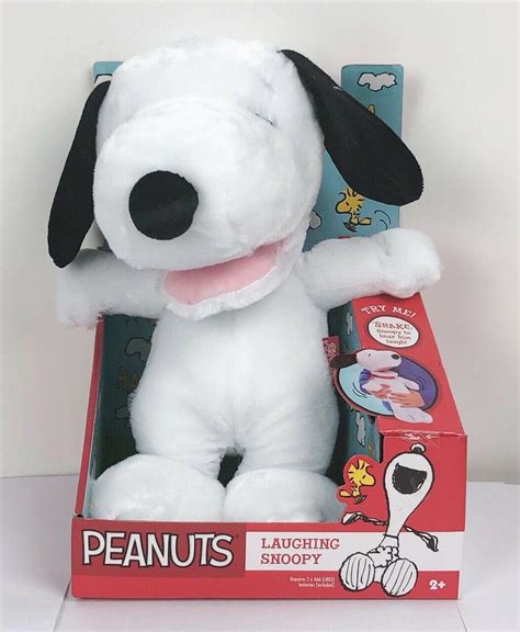 Peanuts Gang Laughing Snoopy Plush W/ Iconic Snoopy Laugh Brand New In ...