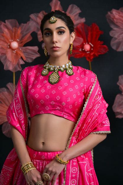Bright Pink Royal Bridal Lehenga with Zardosi & Sequence Work – Anant ...