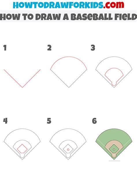 How to Draw a Baseball Field - Easy Drawing Tutorial For Kids