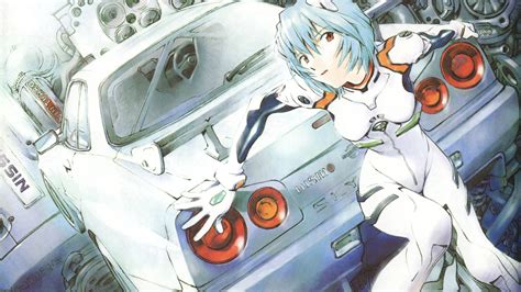 Download Evangelion 4K Rei Nissan Car Wallpaper | Wallpapers.com