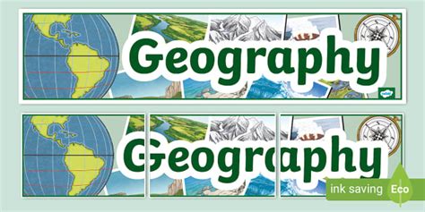 Geography Display Banner (teacher made) - Twinkl