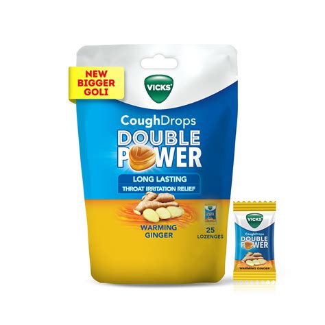 Buy VICKS COUGH DROPS DOUBLE POWER (Bag of 25) NEW & IMPROVED, BIGGER ...