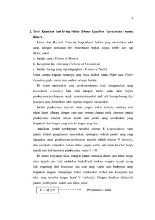 Contoh Soal Irving Fisher: Pahami Persamaan Kuantitas Uang