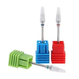 Buy LOSA 3x Electric Ceramic Nail Drill Bit Grinding Head for Nail Gel ...