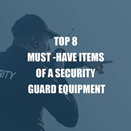 The 8 must-have items of a security guard equipment | QR-Patrol | Real ...