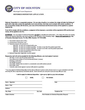 Deferred Disposition Request Letter Sample - Fill Online, Printable ...