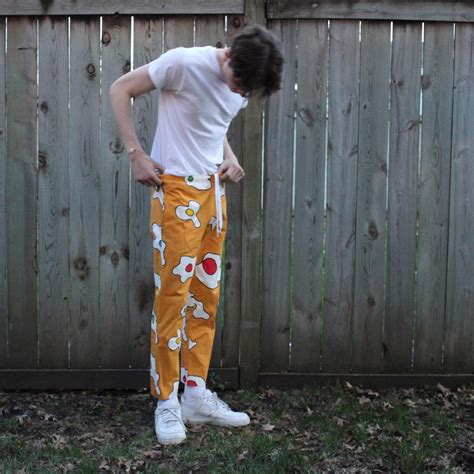 Men's Yellow Trousers | Depop