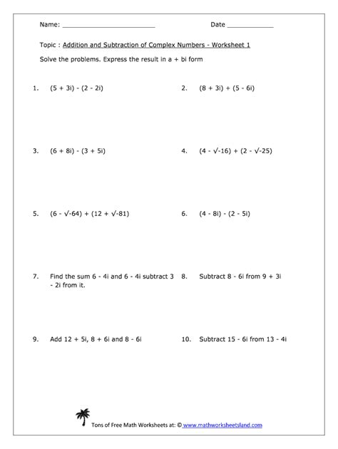 Image result for Adding and Subtracting Complex Numbers