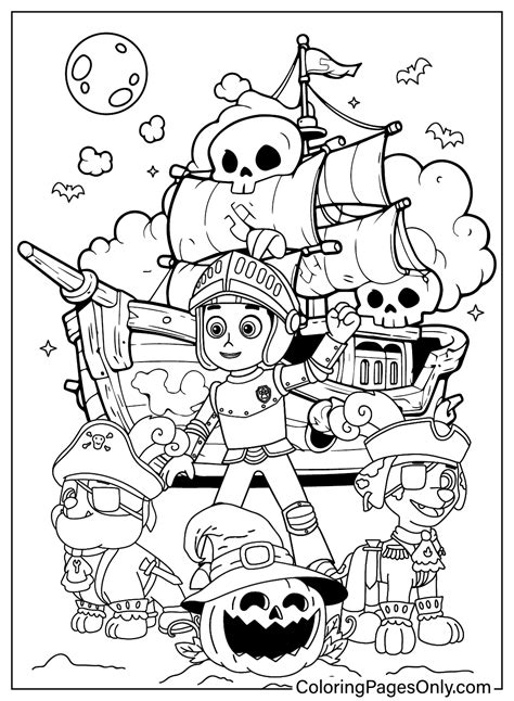 30+ Paw Patrol Halloween Coloring Pages - Free Printable PDF & Online ...