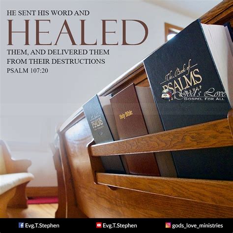 Psalms 107:20 :: God's Love Ministries - Today's Promise