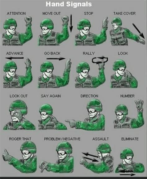 Military hand-signals. : r/Preppertips