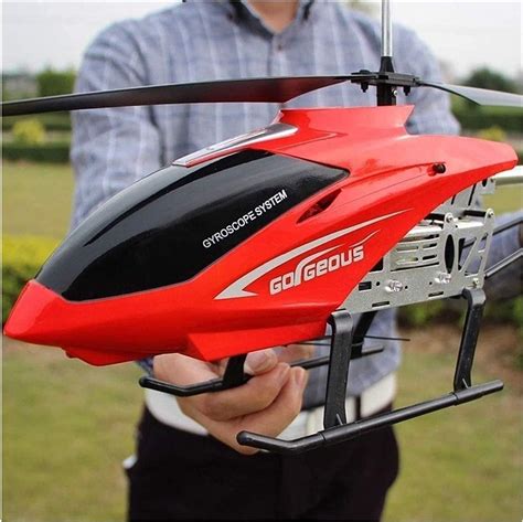 Moerc Rc Helicopter 3.5 Channels Large Remote Control Aircraft with Gyro LED Light Charging ...