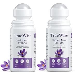 TrueWise® Underarm Roll On 50ml | 4% Aha Bha,2% Lactic Acid, 1% ...