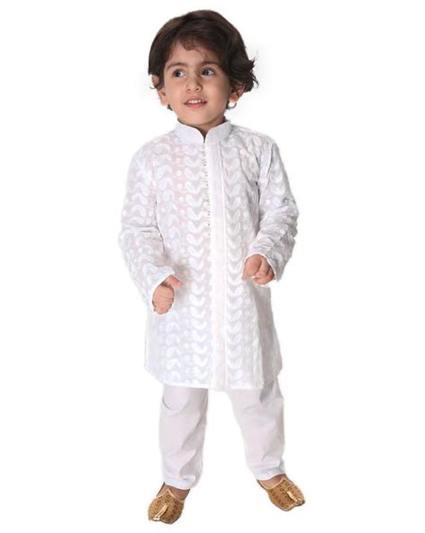 Buy Zingle White Kurta pyjama Set for boys 15 August Special Handloom ...