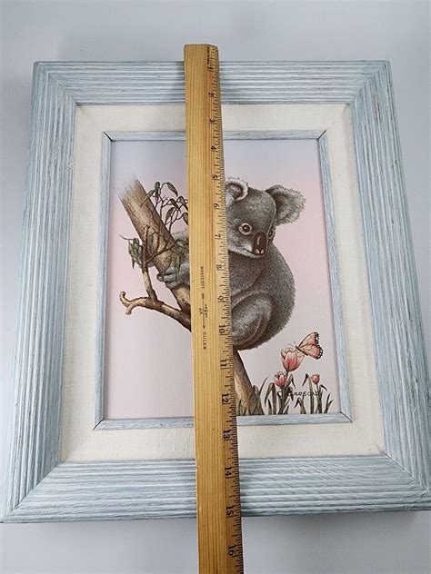 C. Carson Painting KOALA BUTTERFLY Framed 13x15 Artist Signed - Etsy