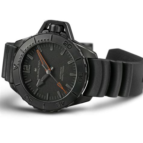 Khaki Navy Frogman Auto - Dial color:Black - H77845330 | Hamilton Watch