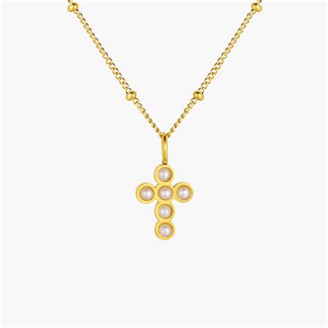 Pearl Cross Necklace