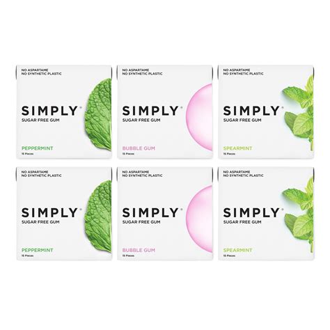 Amazon.com : Simply Gum | Xylitol Chewing Gum- Sugar Free | Variety Pack- Bubblegum, Peppermint ...