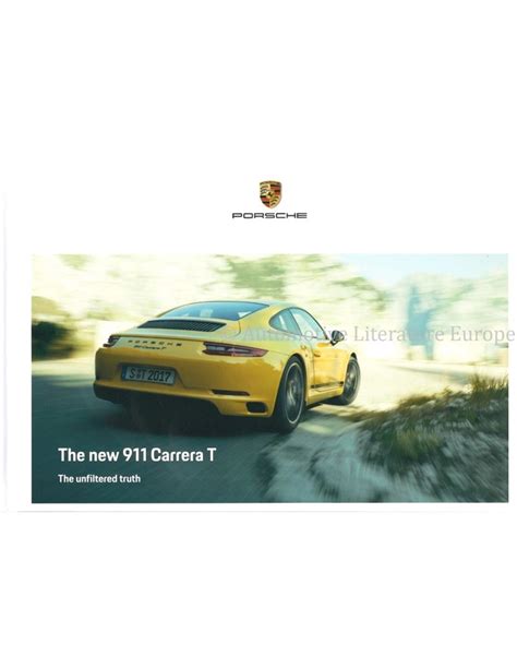 2018 PORSCHE 911 CARRERA T BROCHURE ENGLISH