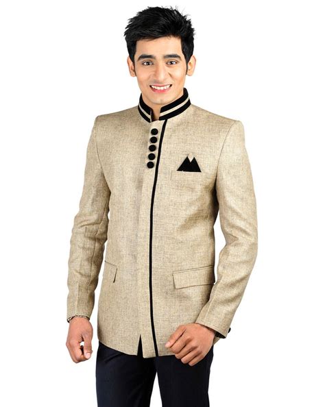 Buy Gold WINTAGE Heathered Single-Breasted Blazer with Contrast ...