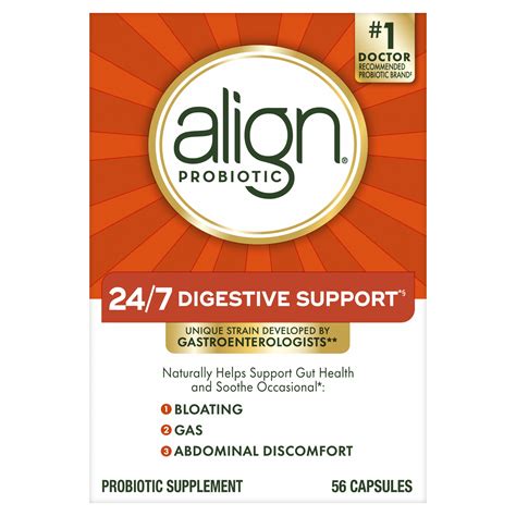 Align Probiotics, Daily Probiotic Supplement, Digestive Health, 56 Caps, Unisex - Walmart.com