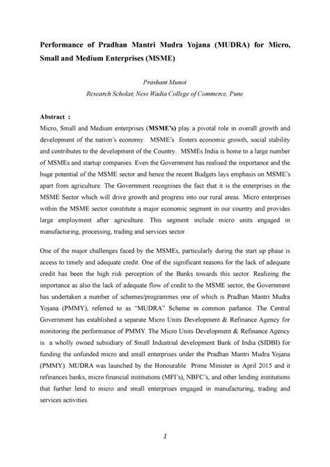 Performance of PMMY ( Mudra) Scheme - Performance of Pradhan Mantri ...