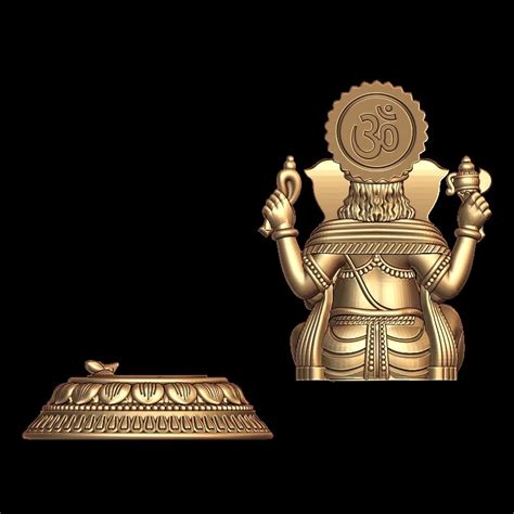 Lord Ganesh With Mushak 3D Model