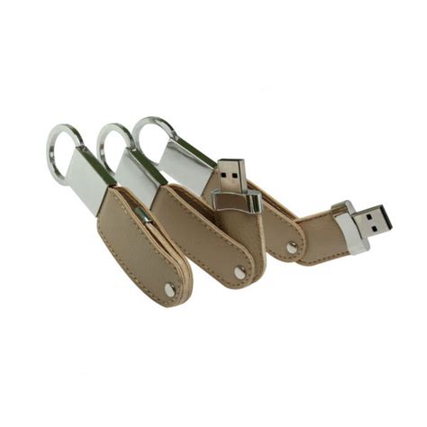 Leather Keychain USB Flash Drive - Corporate