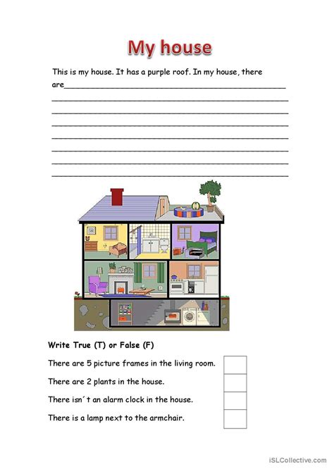 My house: English ESL worksheets pdf & doc