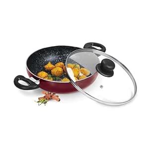 Buy MILTON Pro cook Kitchen Jewel Kadhai with Glass Lid, 24 cm/2.5 ...