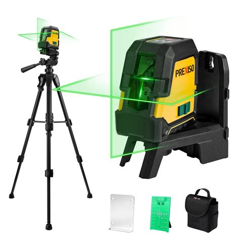 PREXISO Laser Level with Tripod - 100Ft Rechargeable Dual Modules Line ...