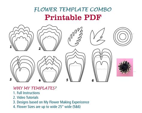 Free Flower Templates Printable – Easy DIY Designs - Printables for ...