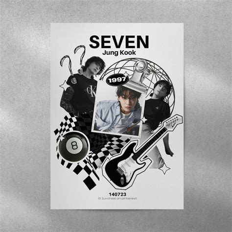 Seven K-Pop Aesthetic Metal Poster by Culltique