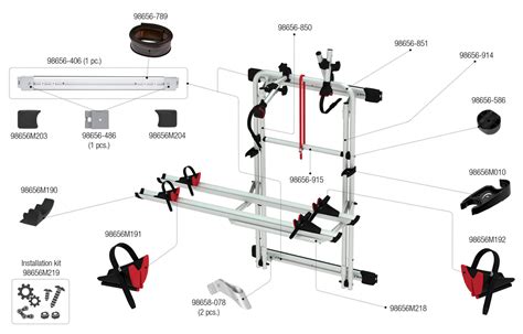 Fiamma mounting kit for Carry Bike DJ Ducato Black RS Fiamma part ...