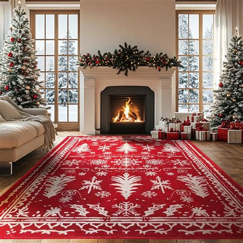 Amazon.com: Extra Large 8x10 Christmas Area Rug Indoor Bedroom Rug Xmas ...