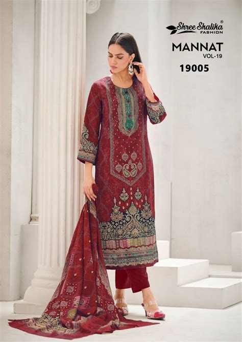 Shree Shalika Mannat Vol 19 Cotton Lawn Digital Print Dress Material