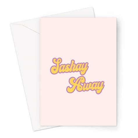 Buy Sashay Away Greeting Card | Pastel Colour Bubble Writing Card ...