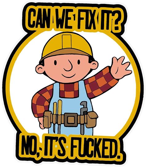 Amazon.com: Pcs 3'' Bob the Builder Waterproof Vinyl Sticker, Funny ...