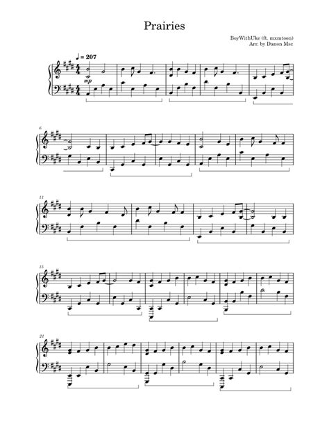 Prairies - BoyWithUke , ft. mxmtoon (Full Piano Cover) Sheet music for ...