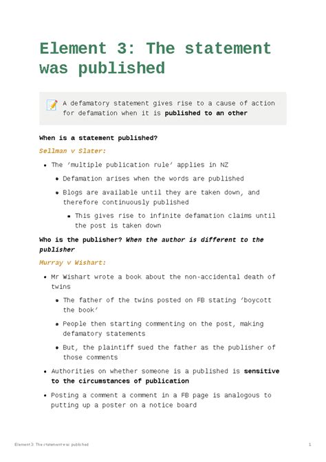 What Are The Five Elements Of Slander at Paula Patten blog