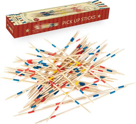 Amazon.com: Gonoelec 41 Piece 12 Inch Bamboo Pick Up Sticks Game ...