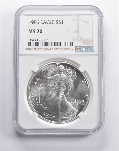 MS70 1986 American Silver Eagle NGC | Property Room