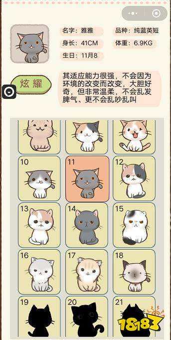 我要猫咪第11-15级猫咪品种|名字|属性介绍[多图]_18183.com