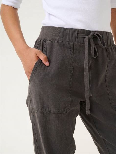 KAFFE Naya Elasticated Drawstring Waist Joggers, Mid Grey