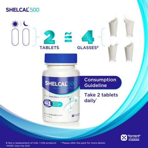 Shelcal 500 calcium with Vitamin D3 | For Healthy and Strong Bone ...