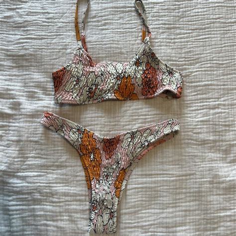 AMAZON bathing suit triangl inspired (both small)... - Depop